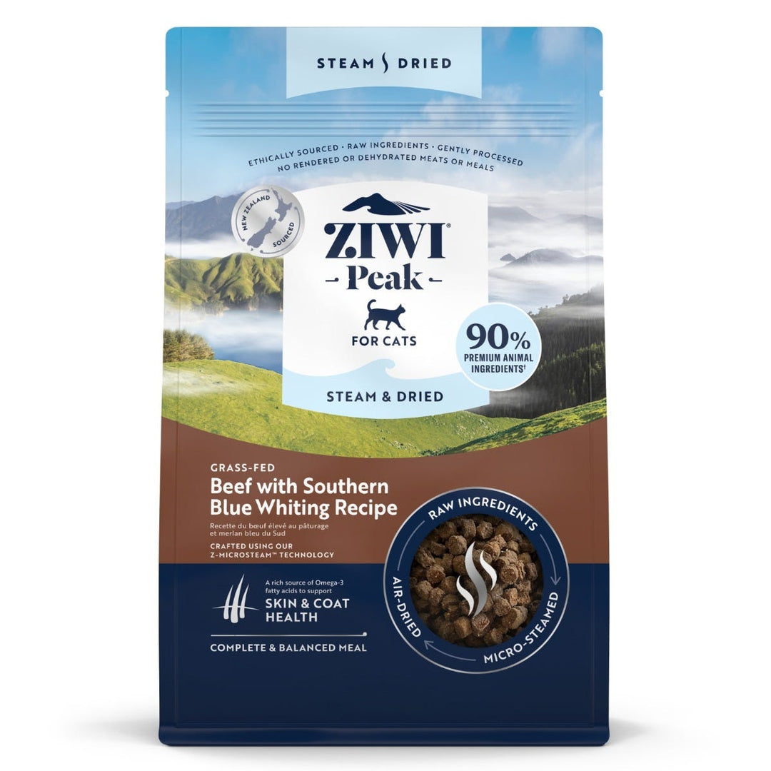 ZIWI Peak Steam and Dried Beef with Southern Blue Whiting Cat Food