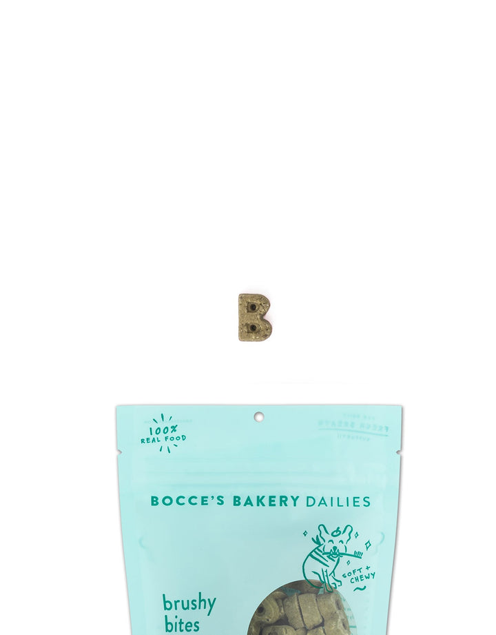 Bocce's Bakery - Brushy Bites Apple + Mint Soft & Chewy Dog Treats