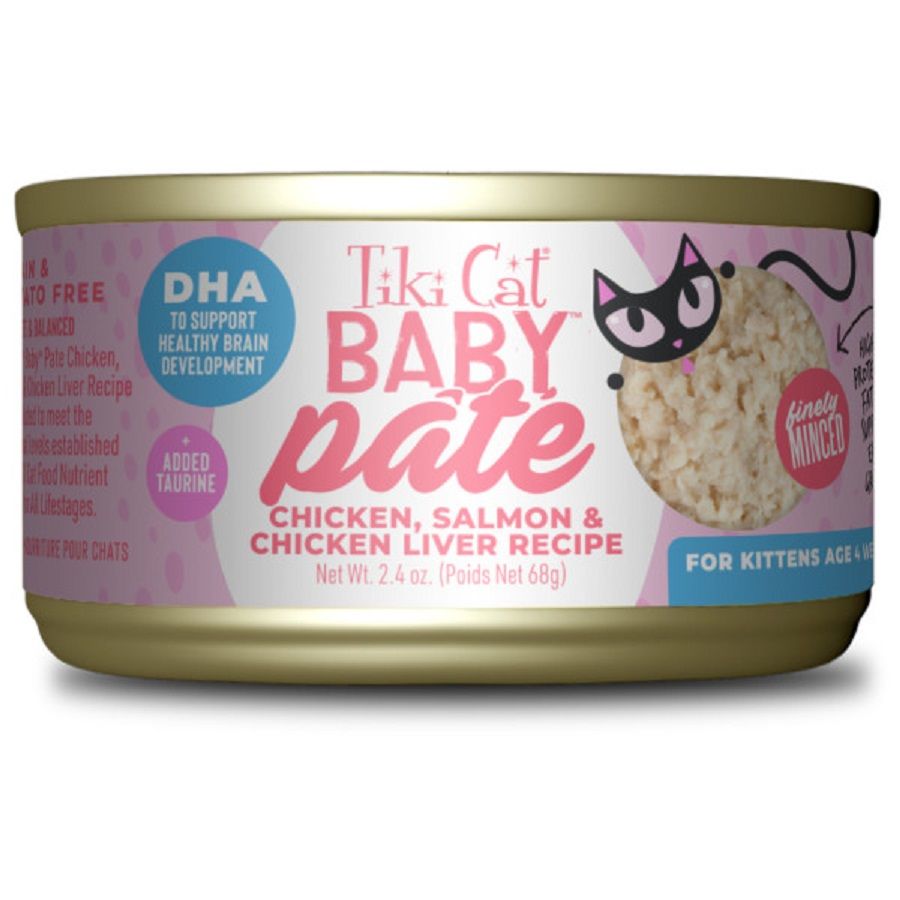 Tiki Cat Baby Pate Wet Cat Food - Chicken, Salmon & Chicken Liver