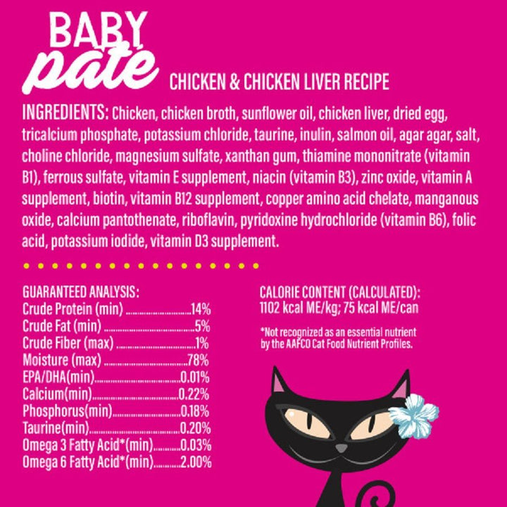 Tiki Cat Baby Pate Wet Cat Food - Chicken & Chicken Liver