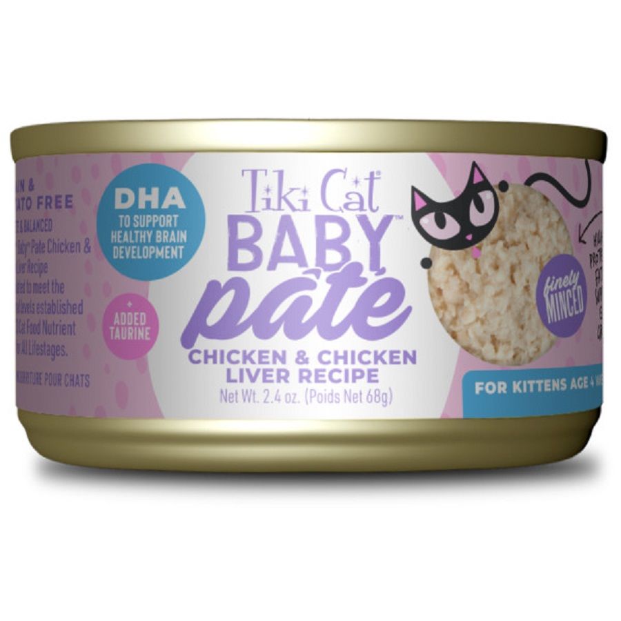 Tiki Cat Baby Pate Wet Cat Food - Chicken & Chicken Liver