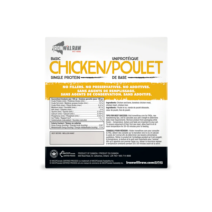 Iron Will Basic Chicken Raw Feline Recipe