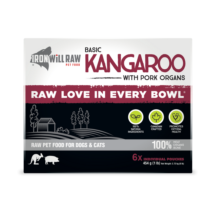 Iron Will Basic Kangaroo With Pork Organs Raw Dog Food
