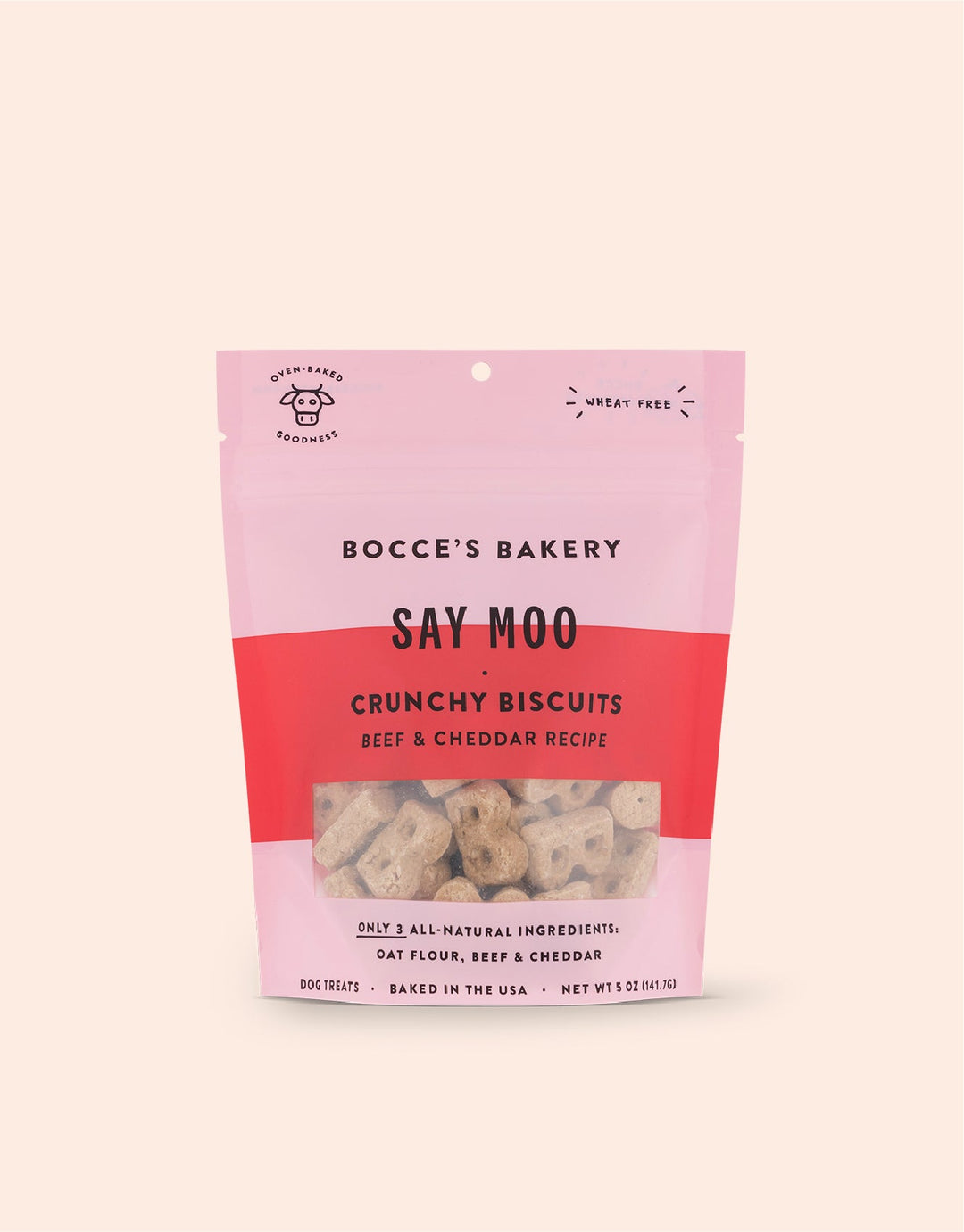 Bocce's Bakery - Say Moo Beef & Cheddar Crunchy Biscuits