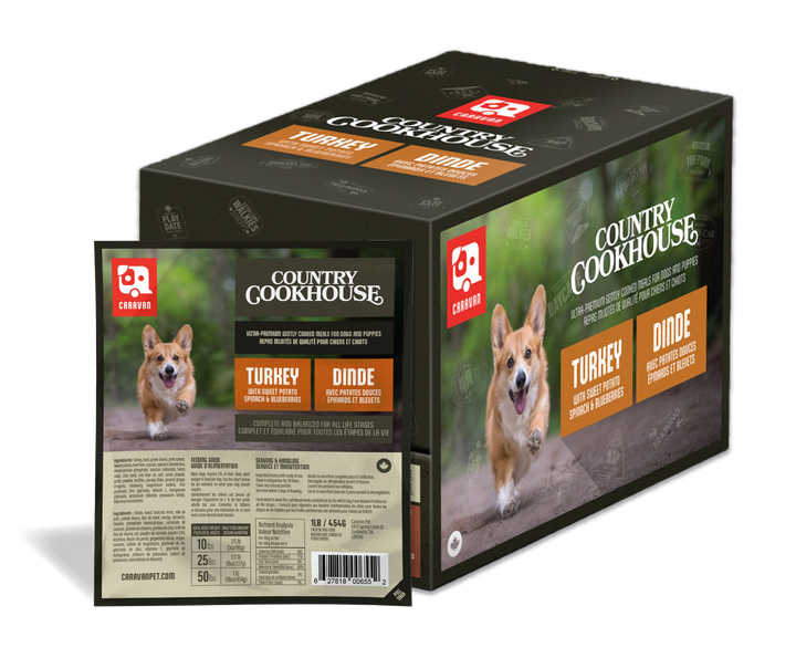Big Country Raw - Caravan - Gently Cooked Turkey Frozen Dog Food