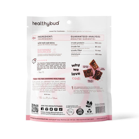 Healthybud Dog Treats - Cod Skins