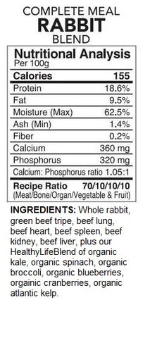 Back2Raw Complete Rabbit Blend (4LB Box)