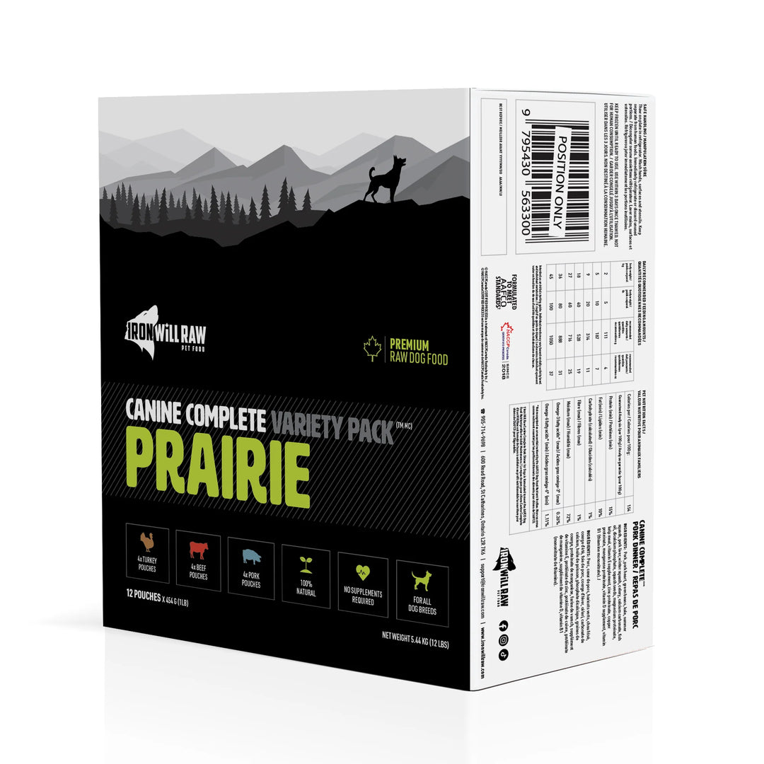 Iron Will Canine Complete Prairie Variety Pack (12LB)