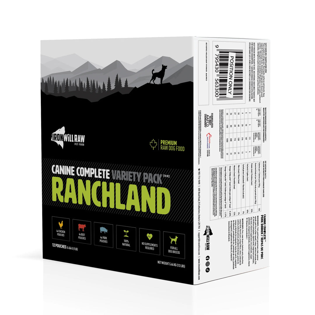 Iron Will Canine Complete Ranchland Variety Pack (12LB)