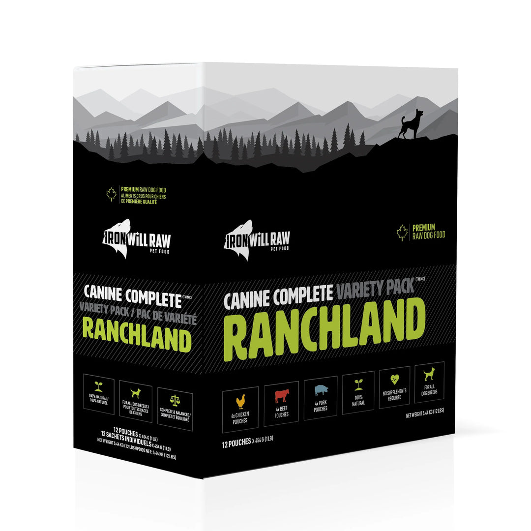 Iron Will Canine Complete Ranchland Variety Pack (12LB)