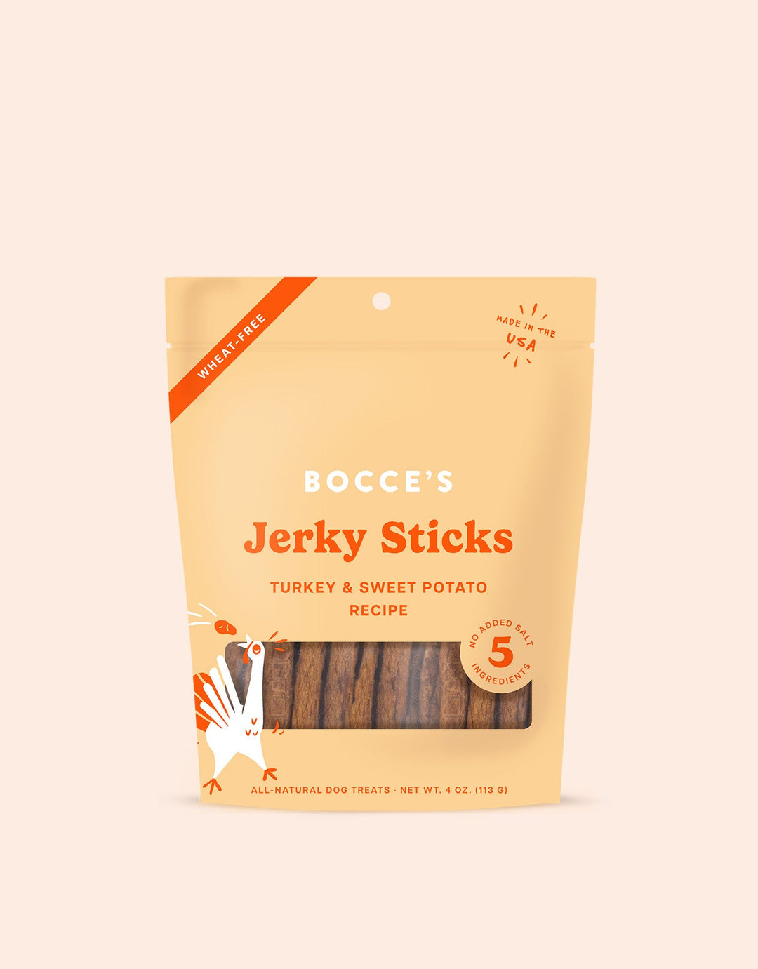 Bocce's Bakery - Grazers Jerky Sticks - Turkey & Sweet Potato
