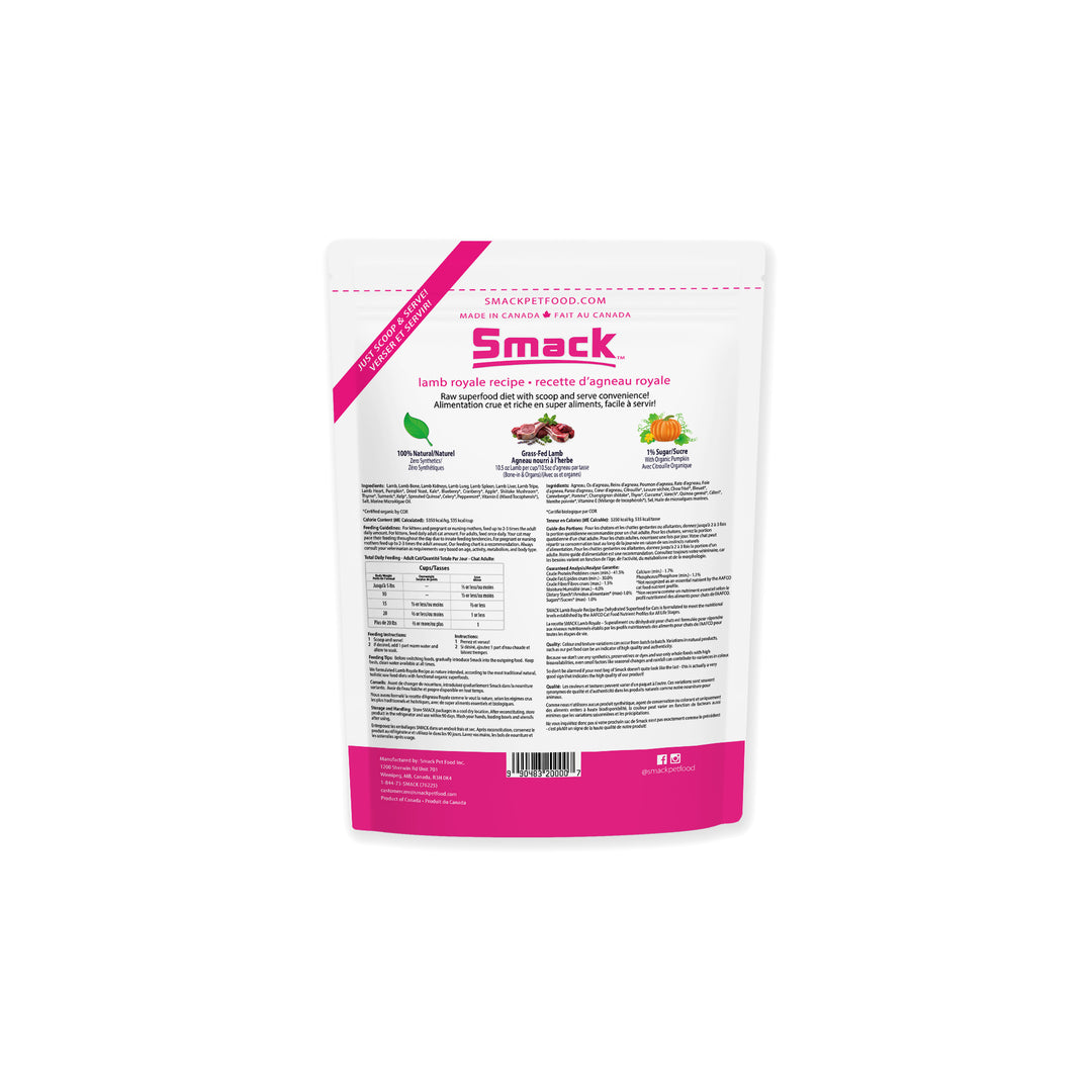 Smack Lamb Royale Dehydrated Cat Food