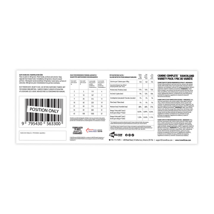 Iron Will Canine Complete Ranchland Variety Pack (12LB)