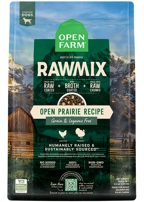 Open Farm Rawmix Open Prairie Recipe Grain & Legume Free Dry Dog Food