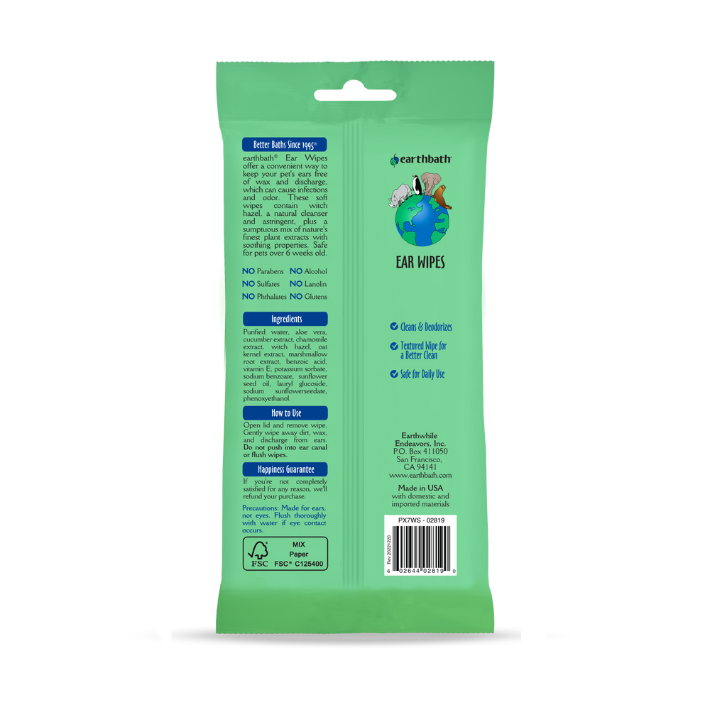 Earthbath - Grooming Ear Wipes