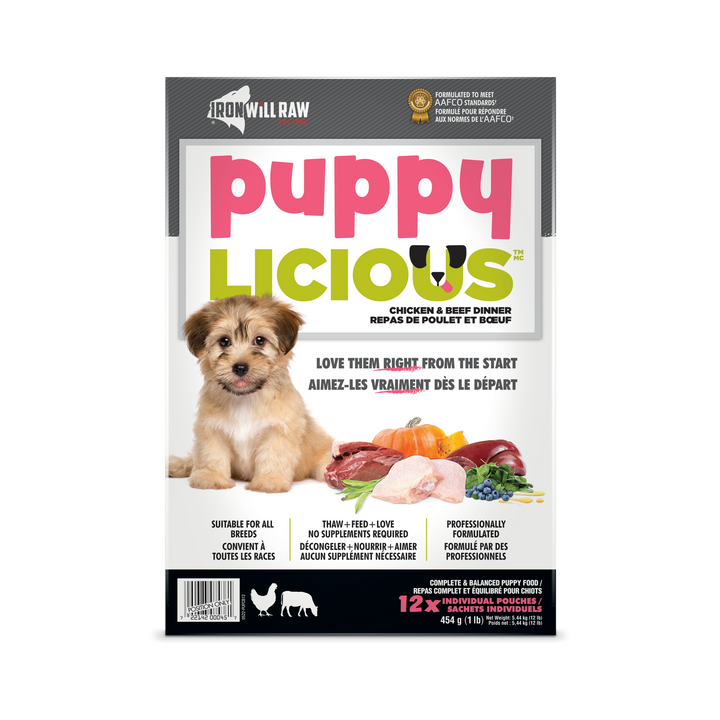 Iron Will Puppylicious Chicken & Beef Dinner Raw Dog Food
