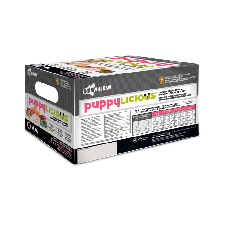 Iron Will Puppylicious Chicken & Beef Dinner Raw Dog Food