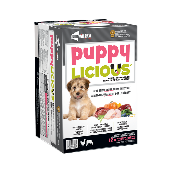 Iron Will Puppylicious Chicken & Beef Dinner Raw Dog Food