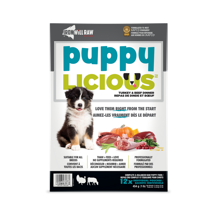Iron Will Puppylicious Turkey & Beef Dinner Raw Dog Food