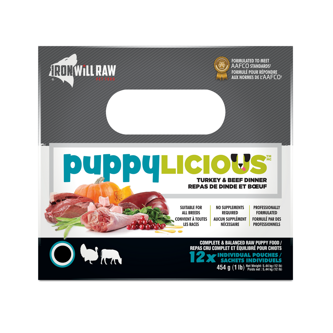 Iron Will Puppylicious Turkey & Beef Dinner Raw Dog Food
