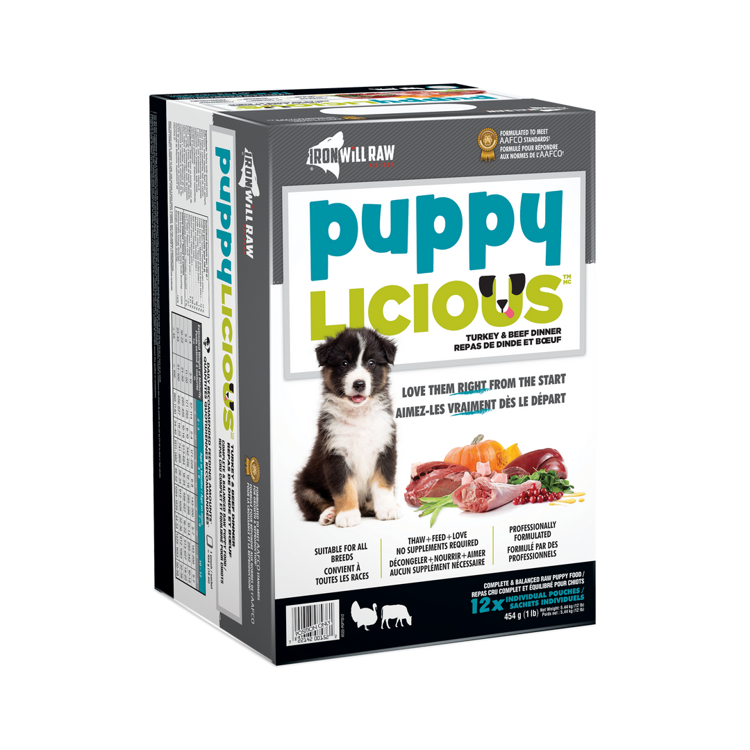 Iron Will Puppylicious Turkey & Beef Dinner Raw Dog Food