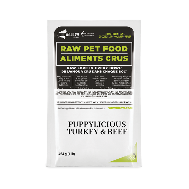 Iron Will Puppylicious Turkey & Beef Dinner Raw Dog Food