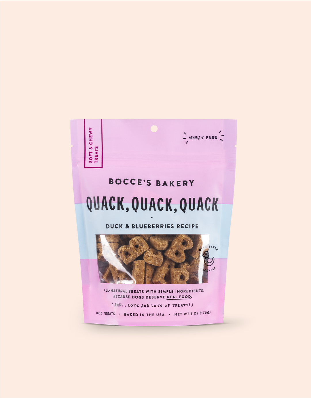 Bocce's Bakery - Duck & Blueberries Soft & Chewy Dog Treats