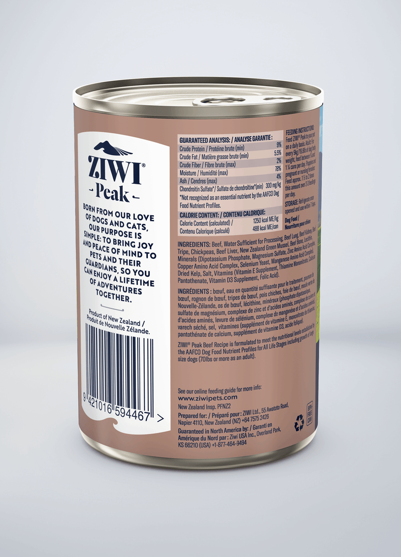 ZIWI Peak Beef Wet Dog Food