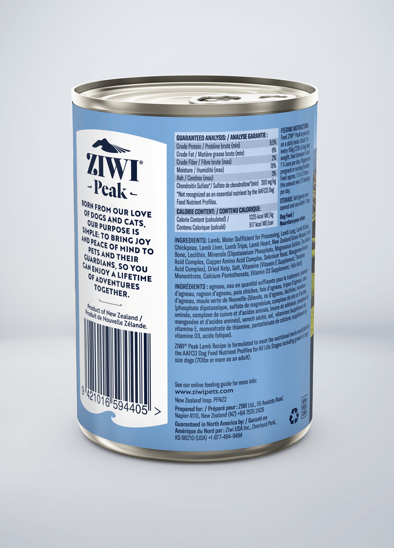 ZIWI Peak Lamb Wet Dog Food