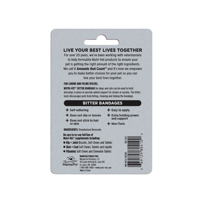 Nutri-Vet Flexible Bitter Dog & Cat Bandage