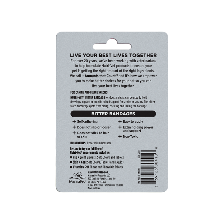 Nutri-Vet Flexible Bitter Dog & Cat Bandage