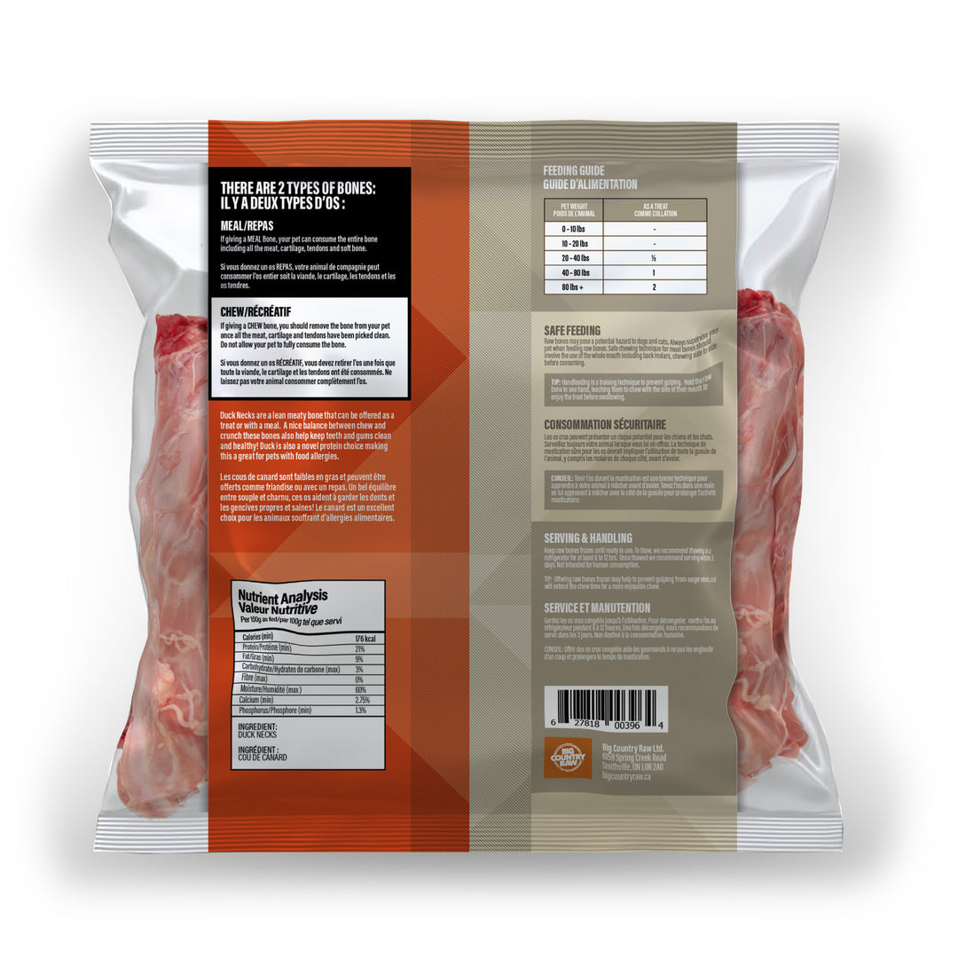 Big Country Raw Duck Necks - 1 LB