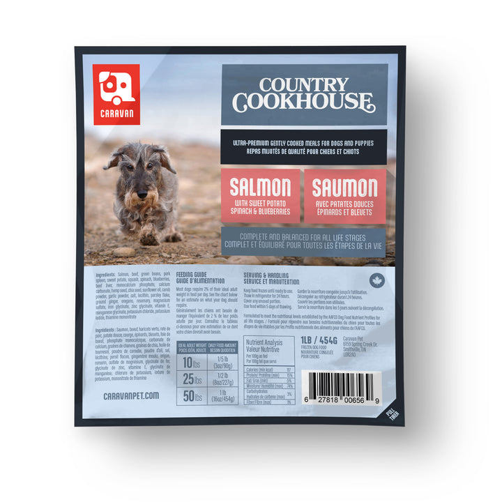 Big Country Raw - Caravan - Gently Cooked Salmon Frozen Dog Food