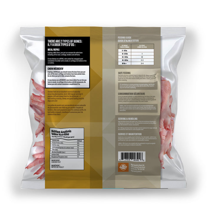 Big Country Raw Chicken Feet - 1 lb