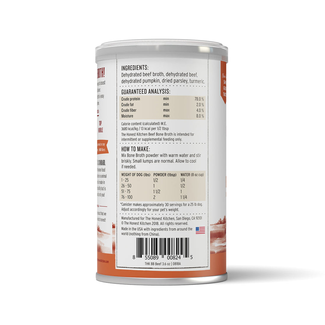 The Honest Kitchen Beef Bone Broth With Turmeric