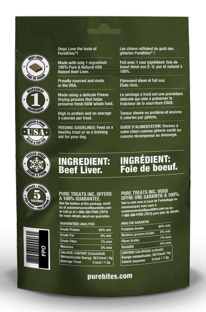PureBites Beef Liver Dog Treats
