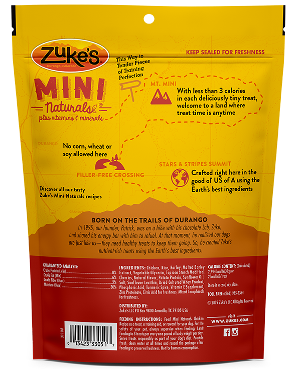 Zuke's Mini Naturals Chicken Recipe Dog Treats