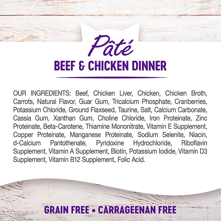 Wellness Complete Health Beef & Chicken Dinner Pate Wet Cat Food