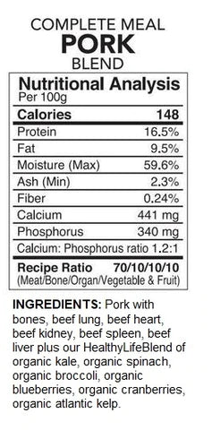 Back2Raw Complete Pork Blend (4LB Box)