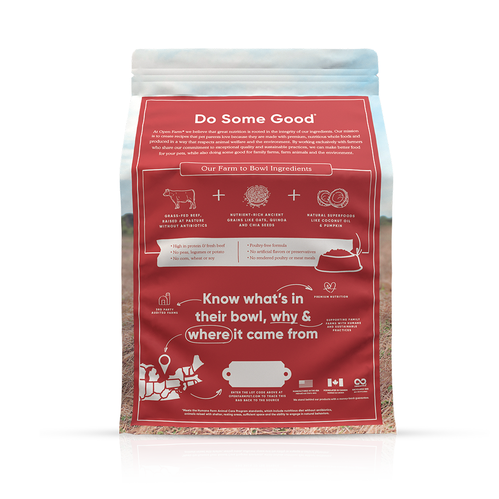 Open Farm Grass-Fed Beef & Ancient Grains Dog Food