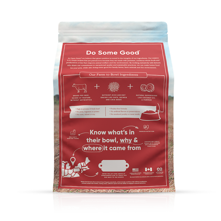 Open Farm Grass-Fed Beef & Ancient Grains Dog Food