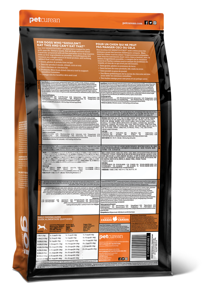 Go! Sensitivities - GF Venison Dog Food