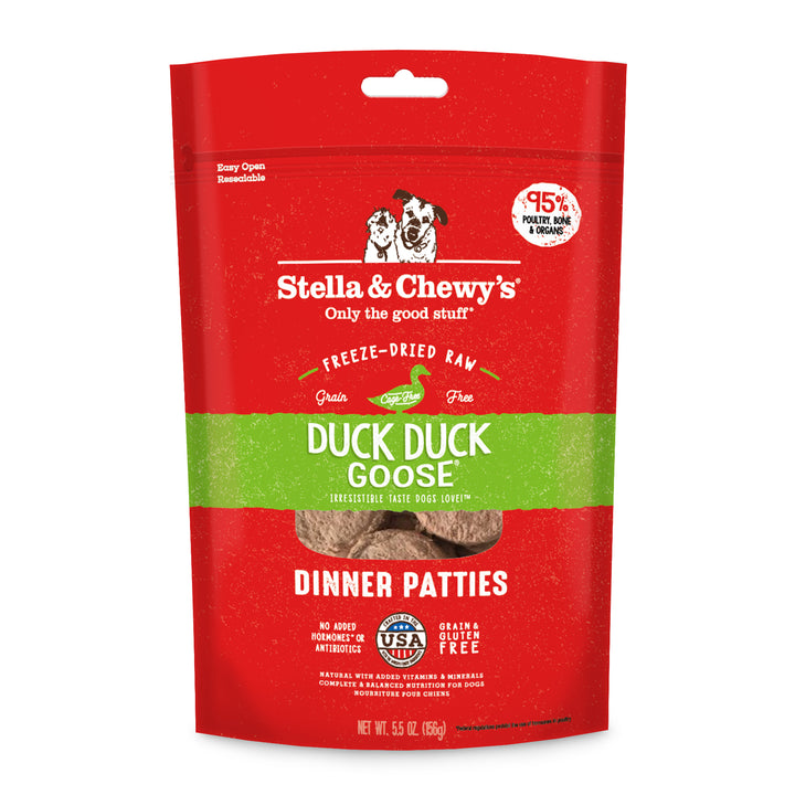 Stella & Chewy's Duck, Duck, Goose Dinner Patties Freeze-Dried Raw Dog Food