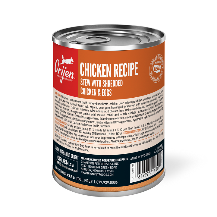 Orijen Chicken Recipe Wet Dog Food