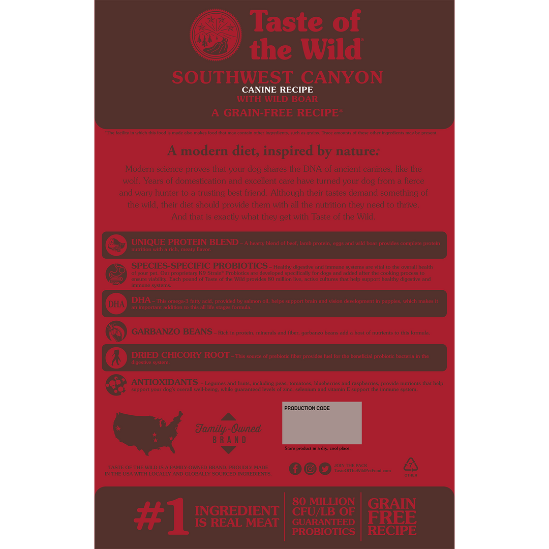 Taste of the Wild Southwest Canyon Canine Formula Dog Food