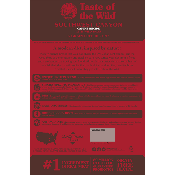 Taste of the Wild Southwest Canyon Canine Formula Dog Food