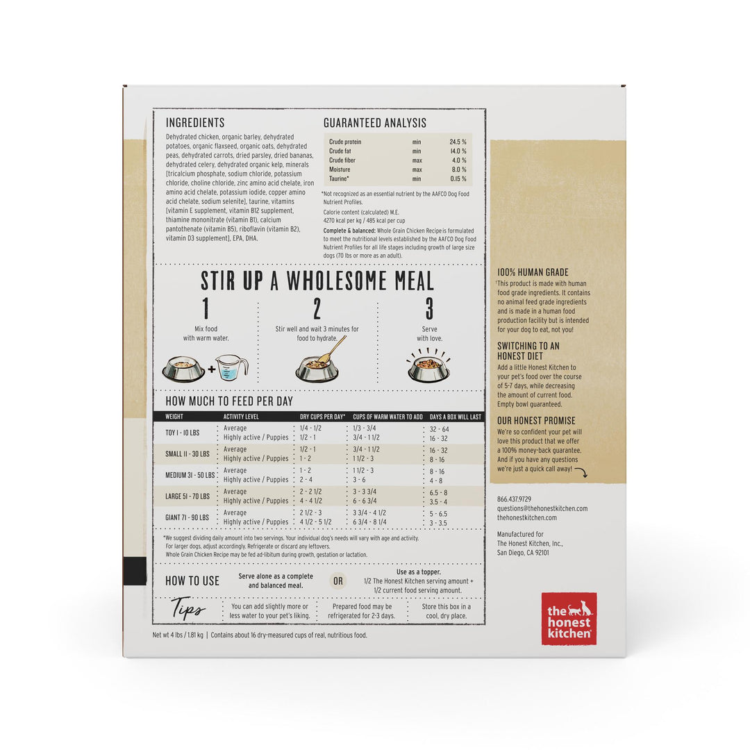 Honest Kitchen Whole Grain Chicken Dog Food
