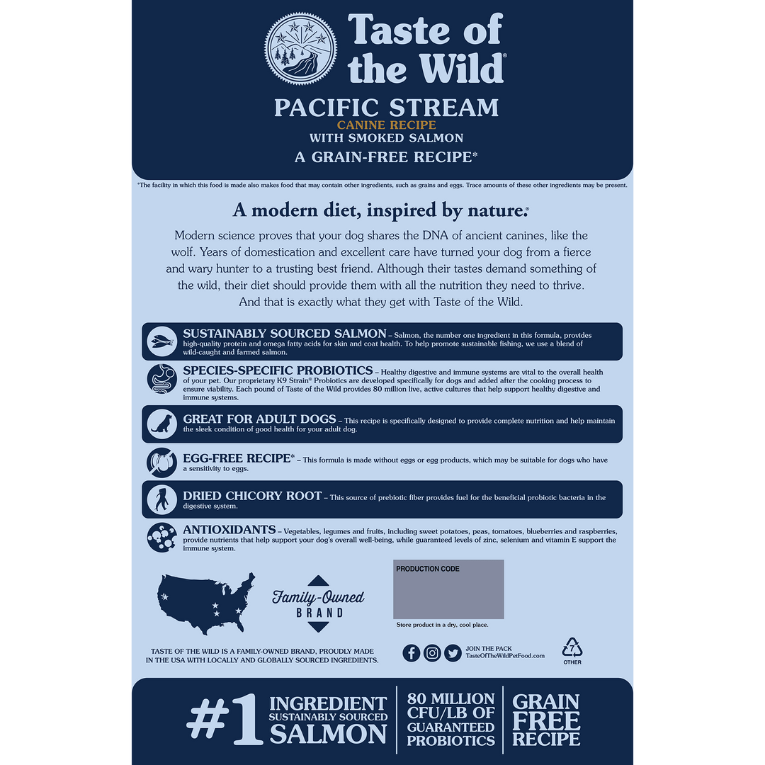 Taste of the Wild Pacific Stream Canine Formula with Smoked Salmon Dog Food