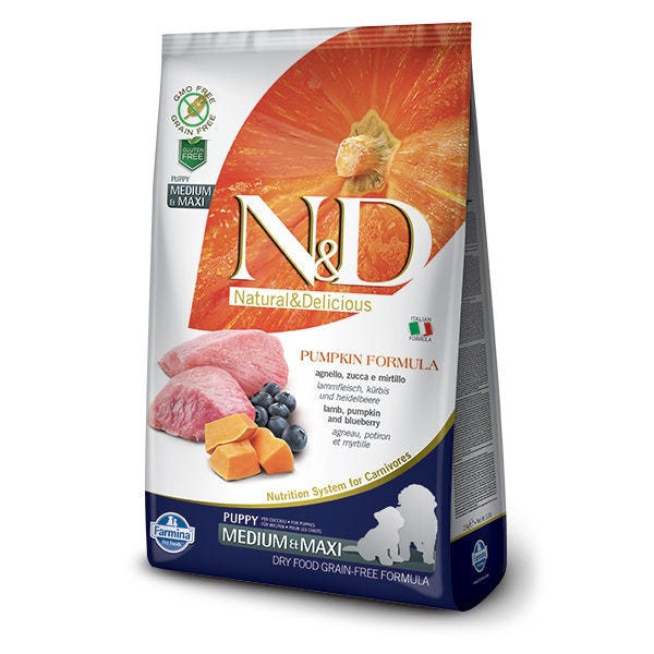 Farmina N&D Lamb & Blueberry with Pumpkin Medium/Maxi Puppy Food
