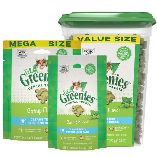 Greenies Feline Catnip Flavour Complete Dental Treats